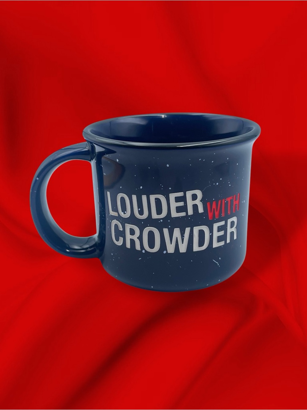 Louder with Crowder Speckled Blue Campfire Mug Club Coffee Mug Etched Rare
